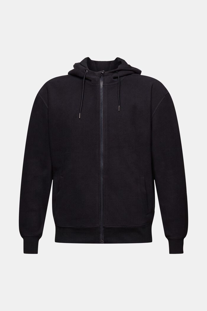 Sweatshirt i fleece med huva, BLACK, detail image number 6