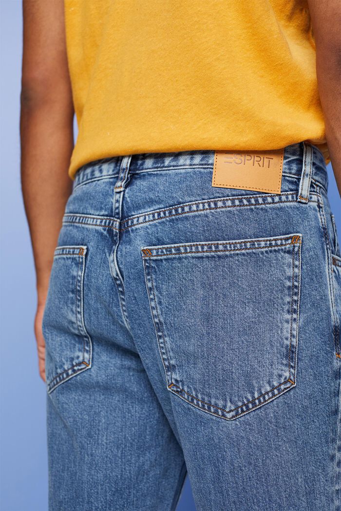 Avslappnade jeans med smal passform, BLUE MEDIUM WASHED, detail image number 4