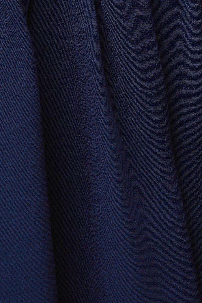Kortärmad blus med knytskärp, NAVY, detail image number 5