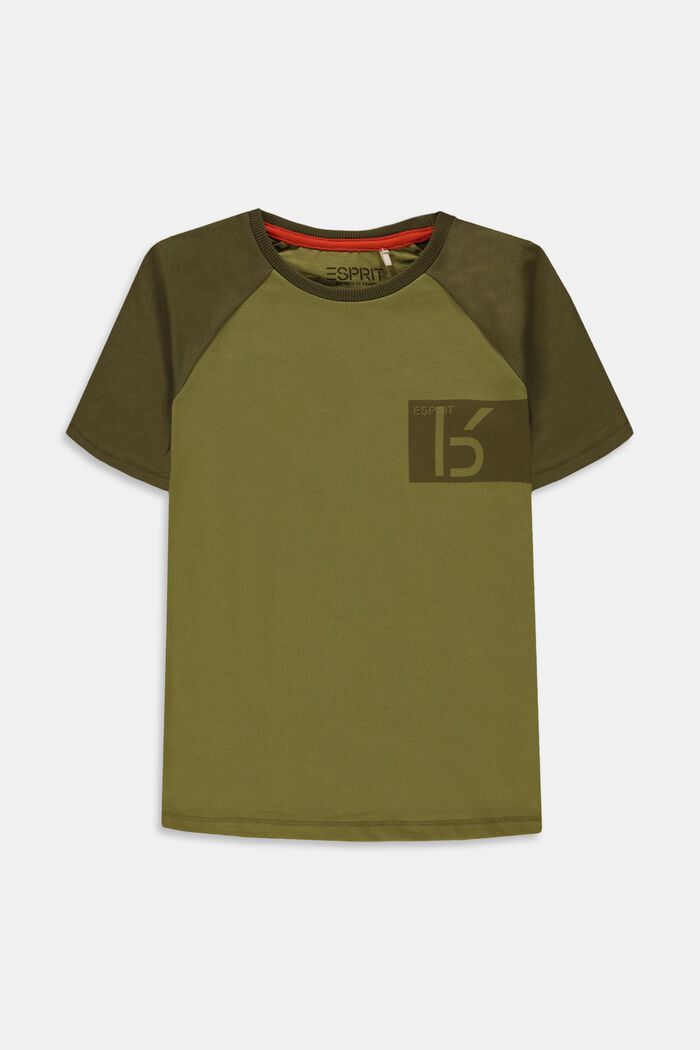T-shirt med tryck, 100% bomull, LEAF GREEN, detail image number 0