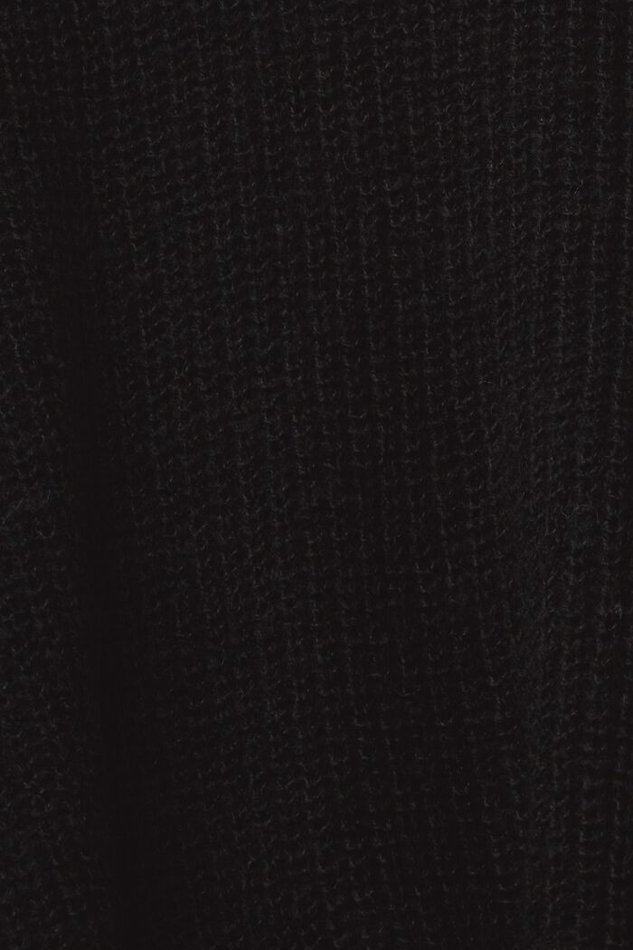 V-ringad tröja, ullmix, BLACK, detail image number 5
