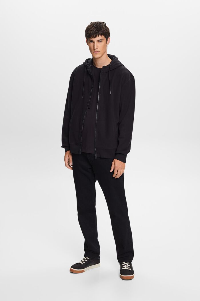 Sweatshirt i fleece med huva, BLACK, detail image number 4