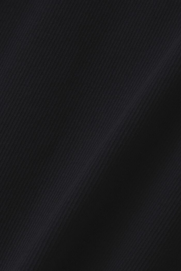 Ribbad jerseyklänning, BLACK, detail image number 5