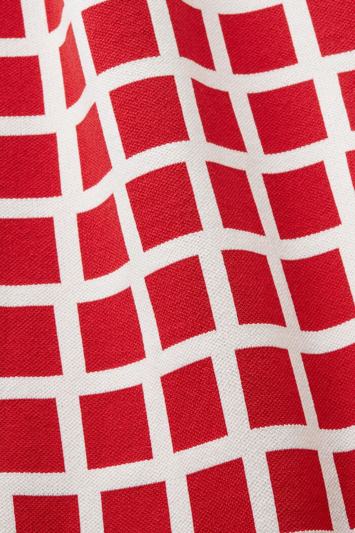 Croppad T-shirt i jacquard, DARK RED, detail image number 5