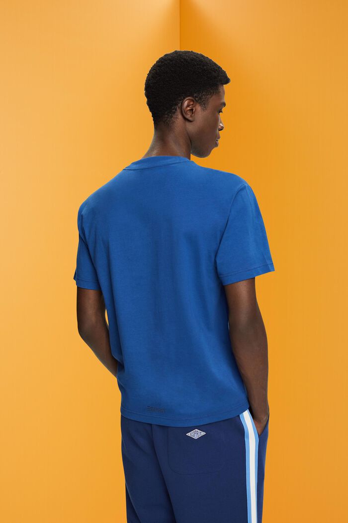 T-shirt i bomull med delfintryck, BRIGHT BLUE, detail image number 3