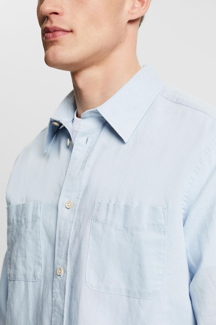 Långärmad skjorta, LIGHT BLUE, detail image number 3