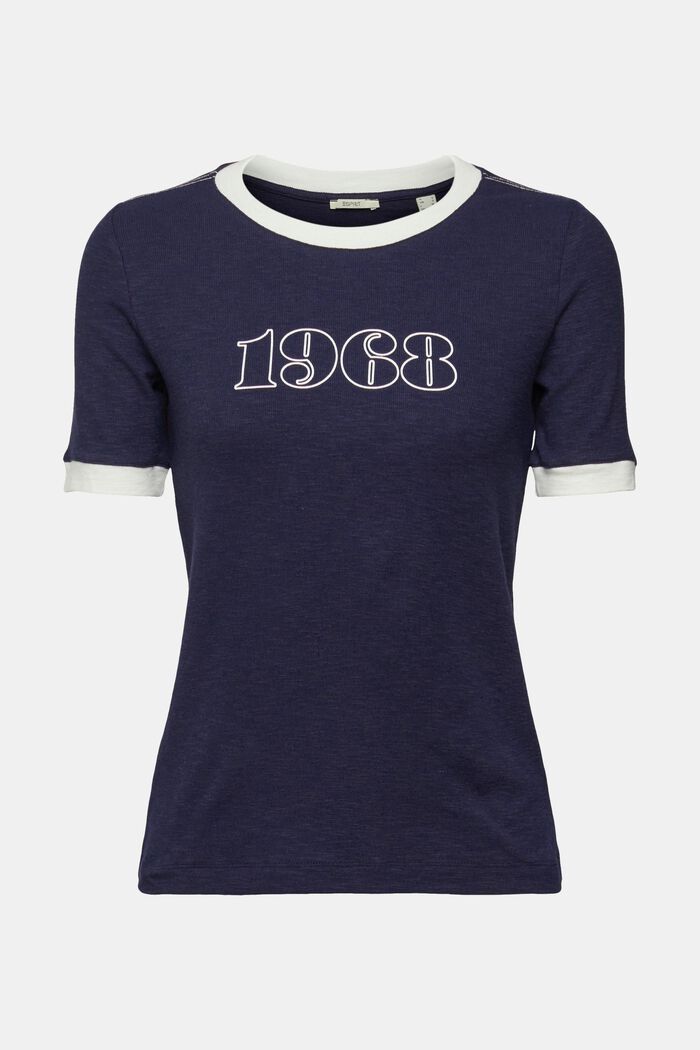T-shirt med tryck, NAVY, overview