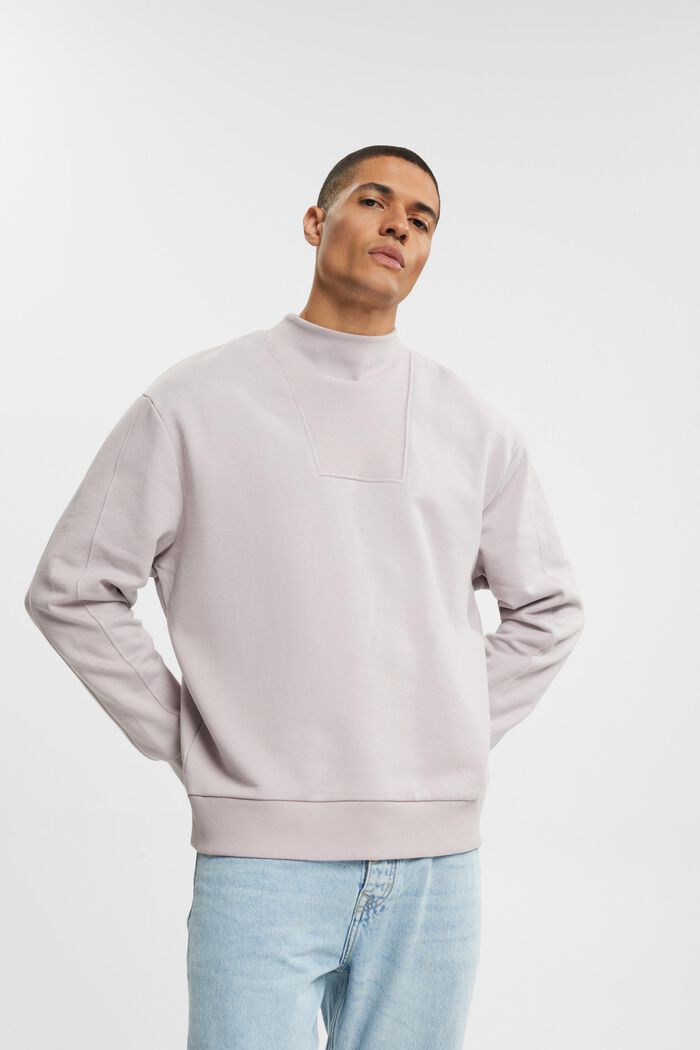 Sweatshirt med ståkrage, LAVENDER, detail image number 0