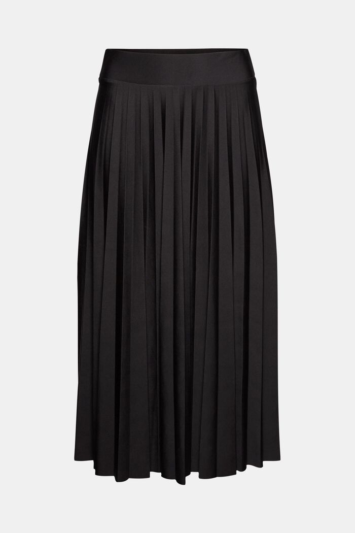 Återvunnet material: plisserad kjol med elastisk linning, BLACK, detail image number 6