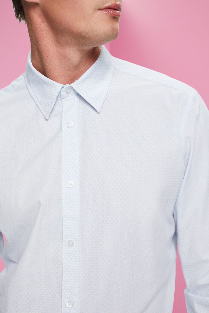 Helmönstrad skjorta med smal passform, WHITE, detail image number 2