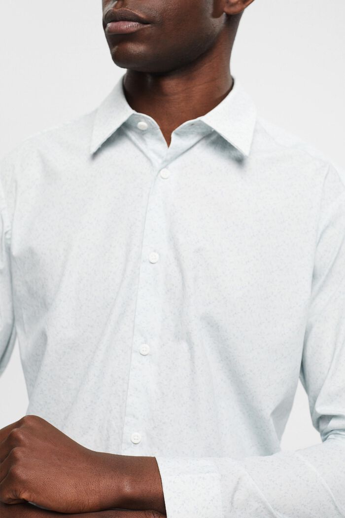 Mönstrad bomullsskjorta i slim fit, WHITE, detail image number 2