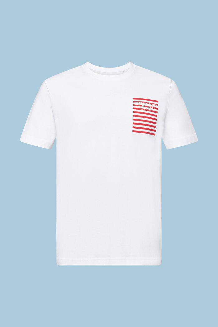 T-shirt med logo, WHITE, detail image number 6
