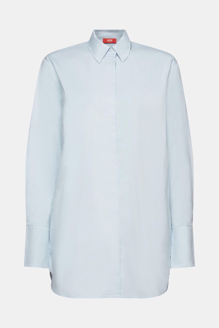 Skjortblus med ledig passform, LIGHT BLUE, detail image number 7