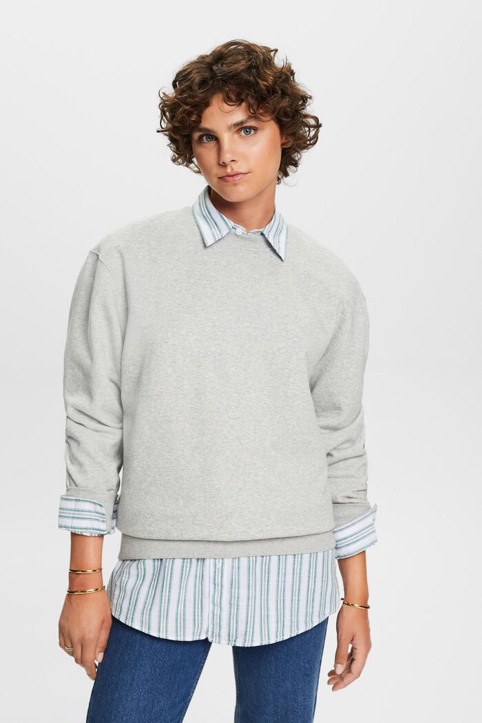 Sweatshirt i bomullsmix, LIGHT GREY, detail image number 0