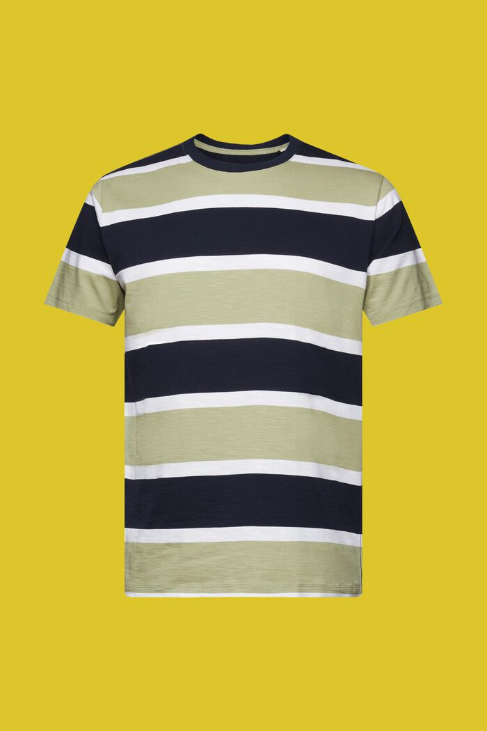Randig jersey-T-shirt, 100% bomull, LIGHT GREEN, detail image number 6