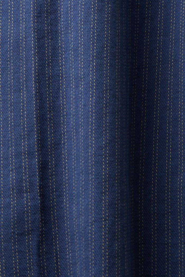 Kritstrecksrandig skjorta i bomullsflanell, GREY BLUE, detail image number 6
