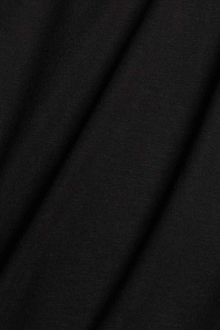 Pyjamas-T-shirt i LENZING™ ECOVERO™, BLACK, detail image number 4