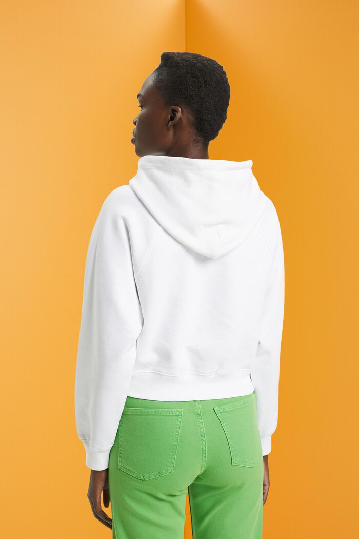 Sweatshirt med huva, WHITE, detail image number 3