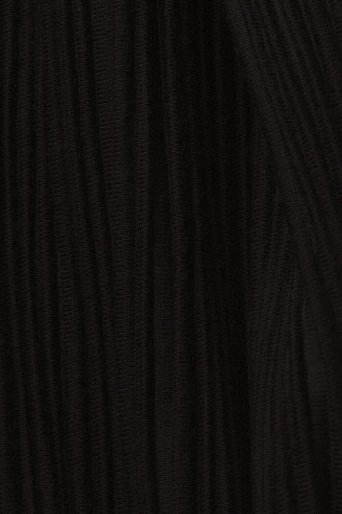 Byxa i mjuk jersey med plisserade veck, BLACK, detail image number 5