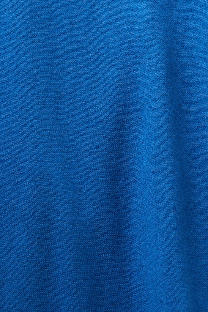 Kortärmad tröja med kashmir, BRIGHT BLUE, detail image number 4