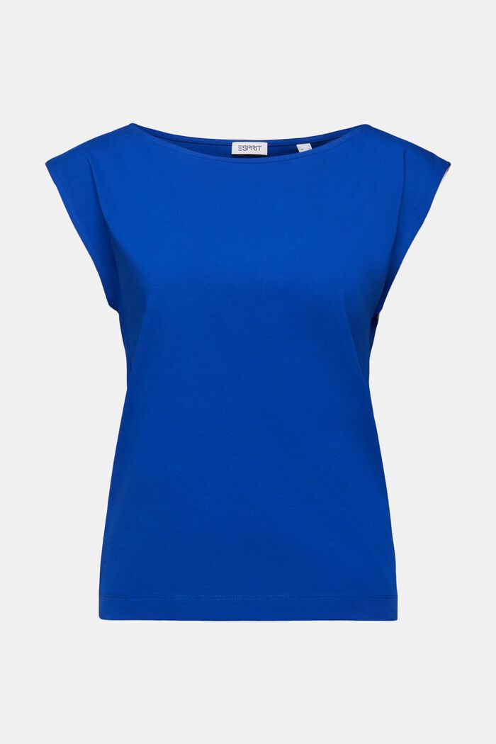 T-shirt med båtringning, BRIGHT BLUE, detail image number 5