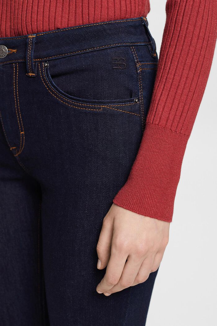 Superstretchiga jeans med ekologisk bomull, BLUE RINSE, detail image number 0