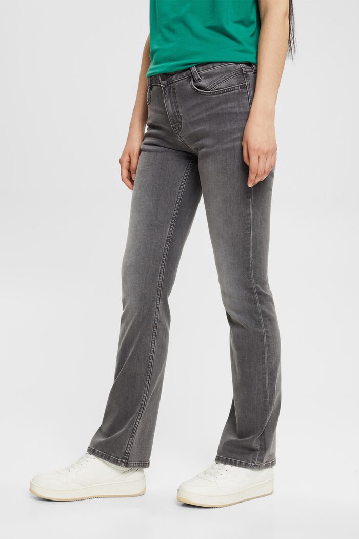 Stretchjeans i bootcut-modell, GREY MEDIUM WASHED, detail image number 1