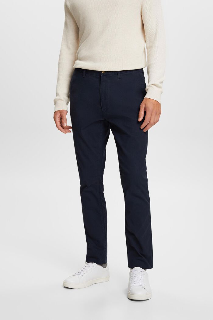 Chinos, bomullsstretch, NAVY, detail image number 0