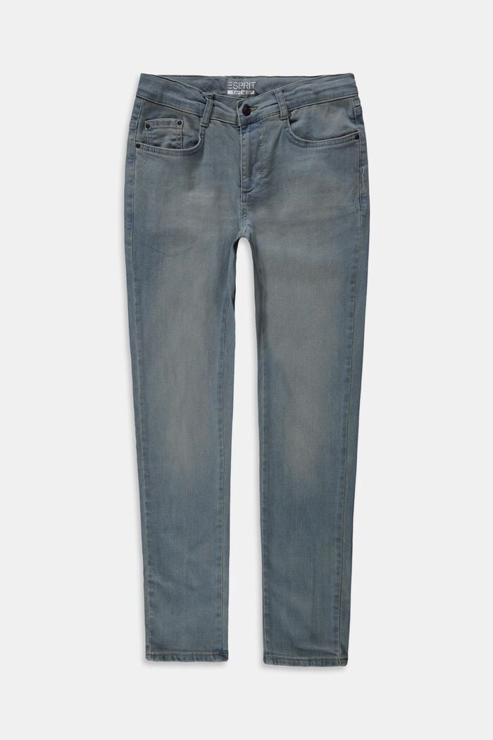 Jeans med reglerbar linning, BLUE BLEACHED, detail image number 0