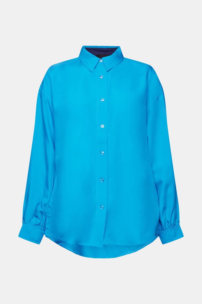 Skjortblus i oversizemodell, BLUE, detail image number 6