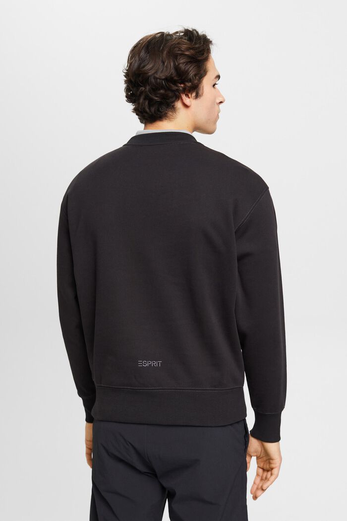 Sweatshirt med litet delfintryck, BLACK, detail image number 3