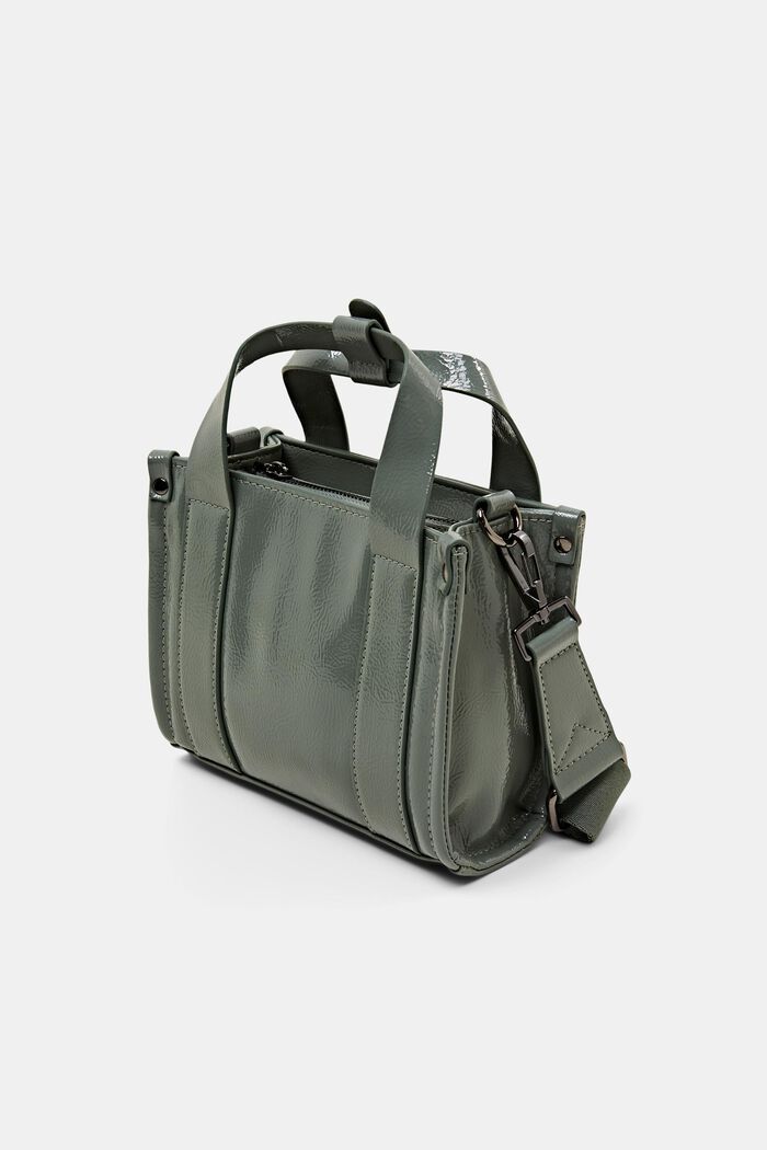 Handväska med avtagbar axelrem, DUSTY GREEN, detail image number 2