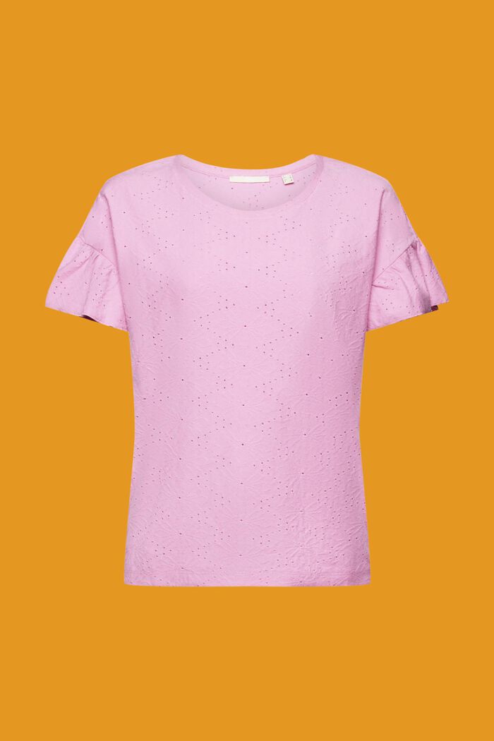 T-shirt med ett strukturerat mönster, LILAC, detail image number 6
