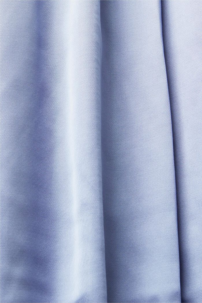 Midiklänning i satin med knytband vid axlarna, LIGHT BLUE LAVENDER, detail image number 5