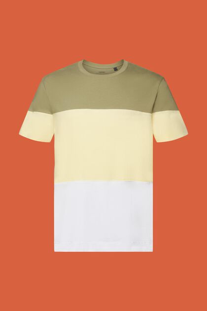 T-shirt med färgblock, 100% bomull