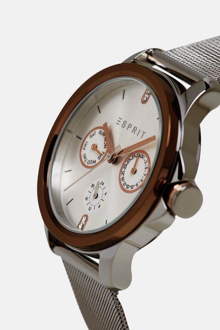 Klocka i rostfritt stål med datumvisare, SILVER, detail image number 1