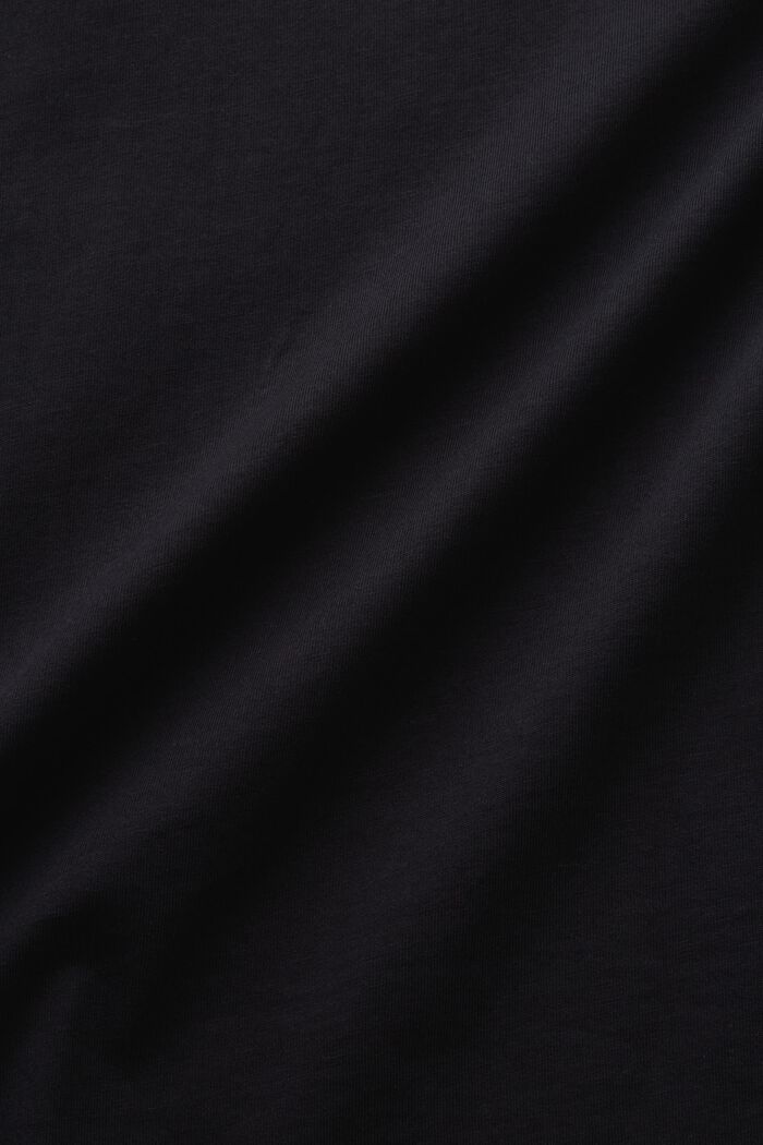 T-shirt med melerad effekt, BLACK, detail image number 4