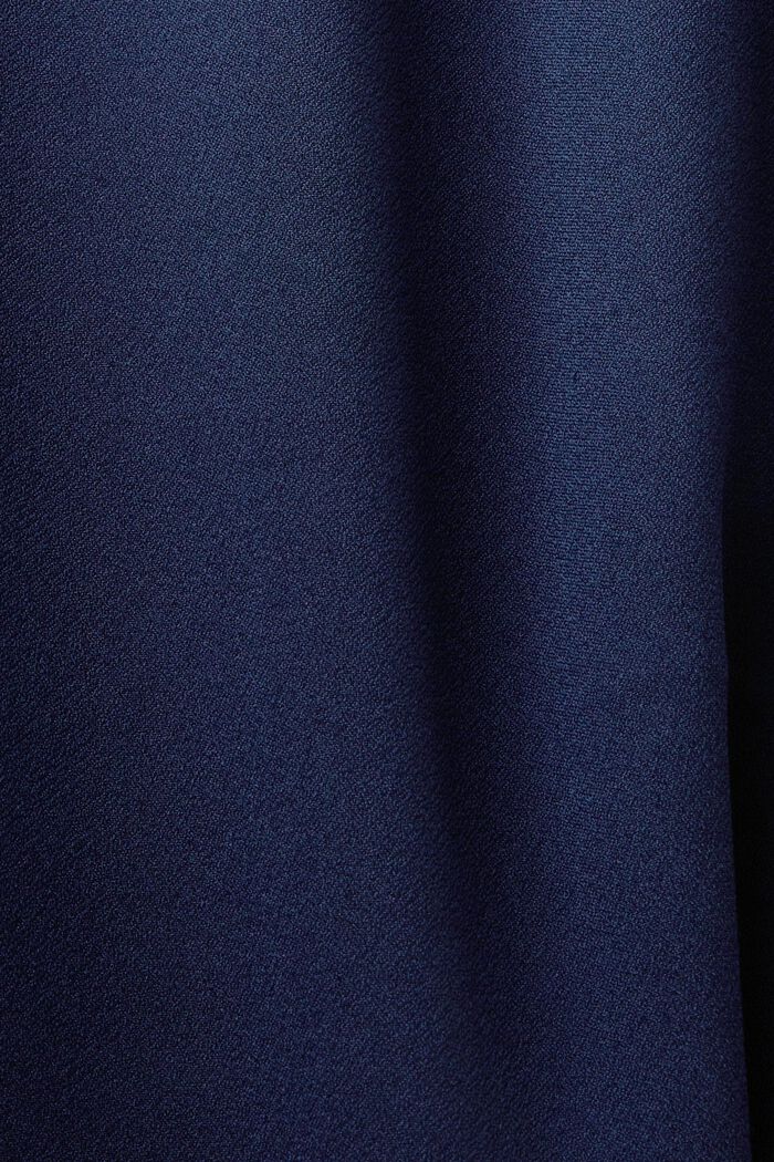 Klänning i crêpe med laserskurna detaljer, DARK BLUE, detail image number 4
