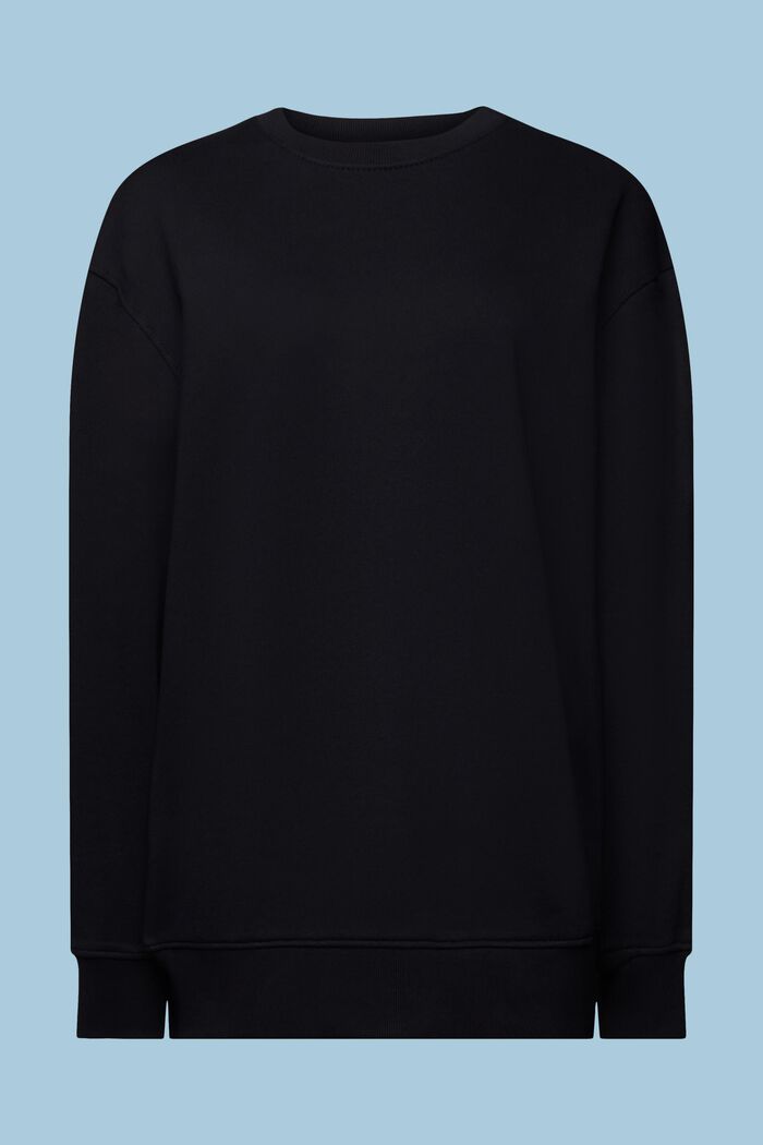 Oversize-sweatshirt med mönster, BLACK, detail image number 7