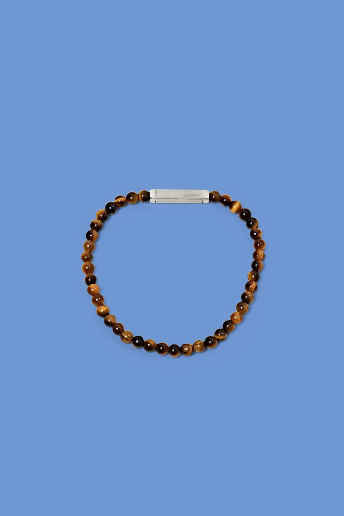 Elastiskt armband med pärlor, SILVER, detail image number 0