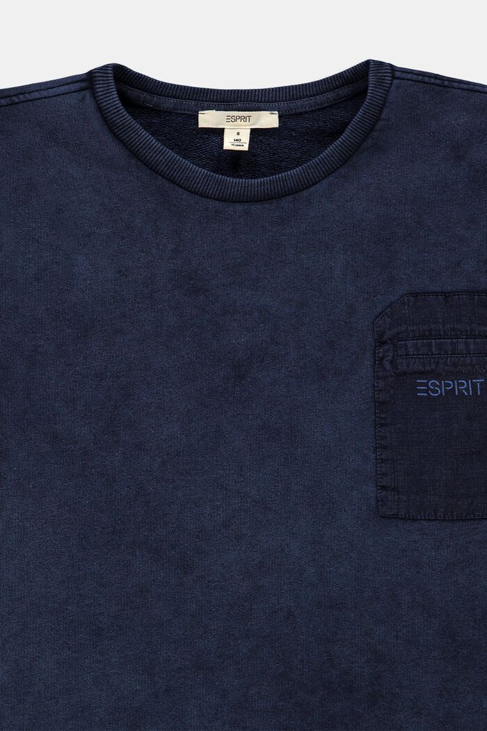 Sweatshirts, BLUE DARK WASHED, detail image number 2