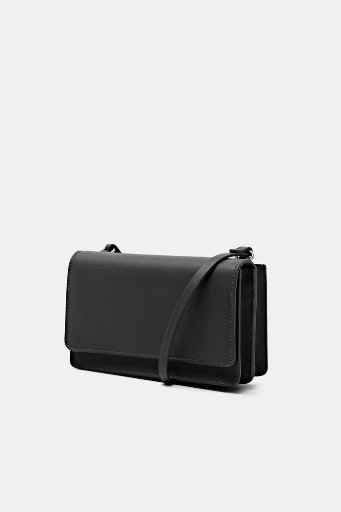 Crossbody-väska med lock, BLACK, detail image number 2