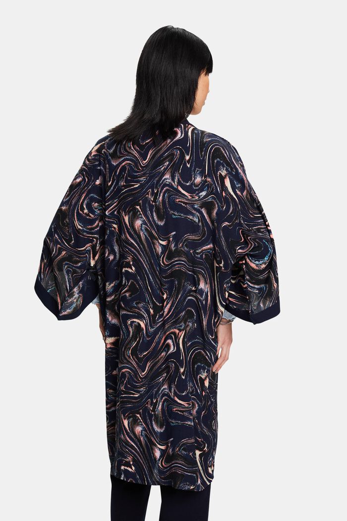 Marmormönstrad kimono, NAVY, detail image number 3