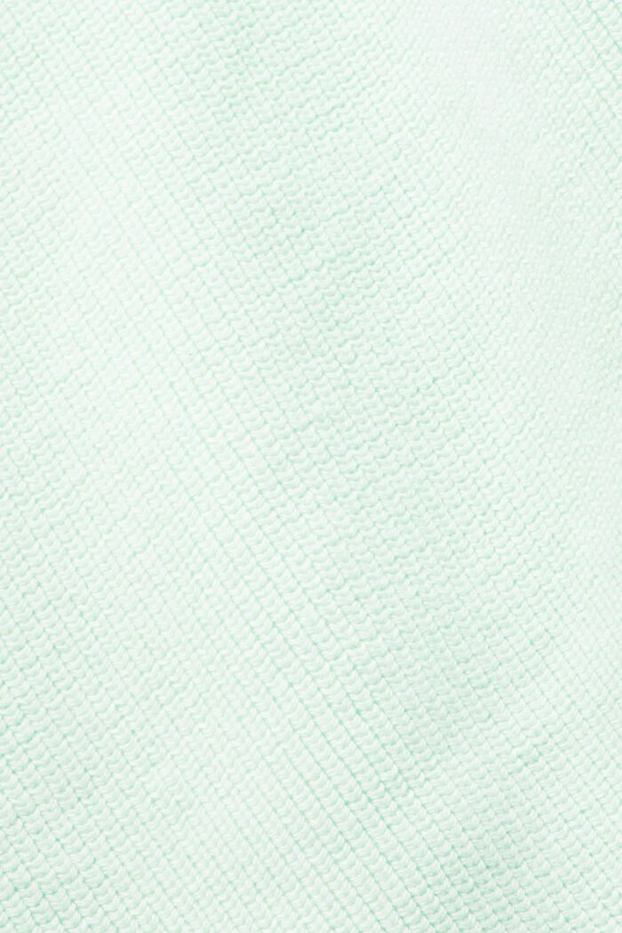 Ribbstickad V-ringad tröjväst, LIGHT AQUA GREEN, detail image number 4