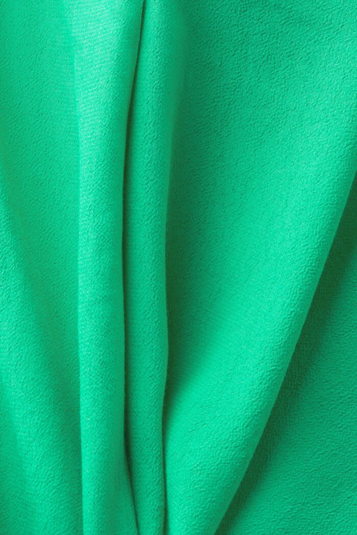 V-ringad blus i crêpetyg, GREEN, detail image number 4