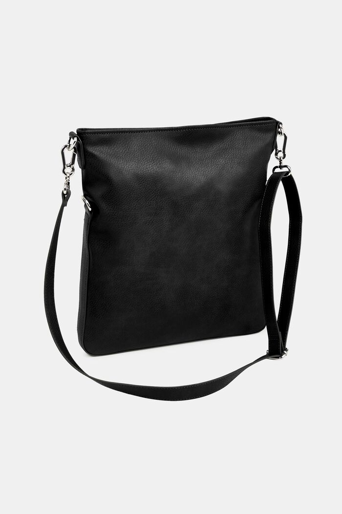 Övervikbar väska i skinnlook, BLACK, detail image number 4