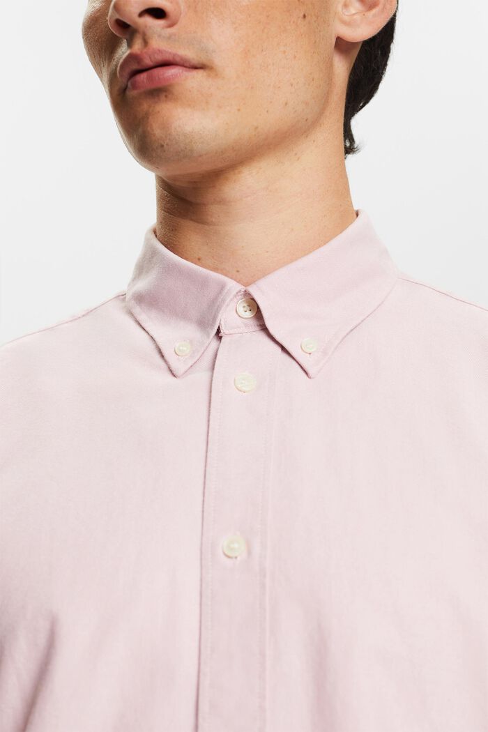 Button down-skjorta i bomullspoplin, OLD PINK, detail image number 1