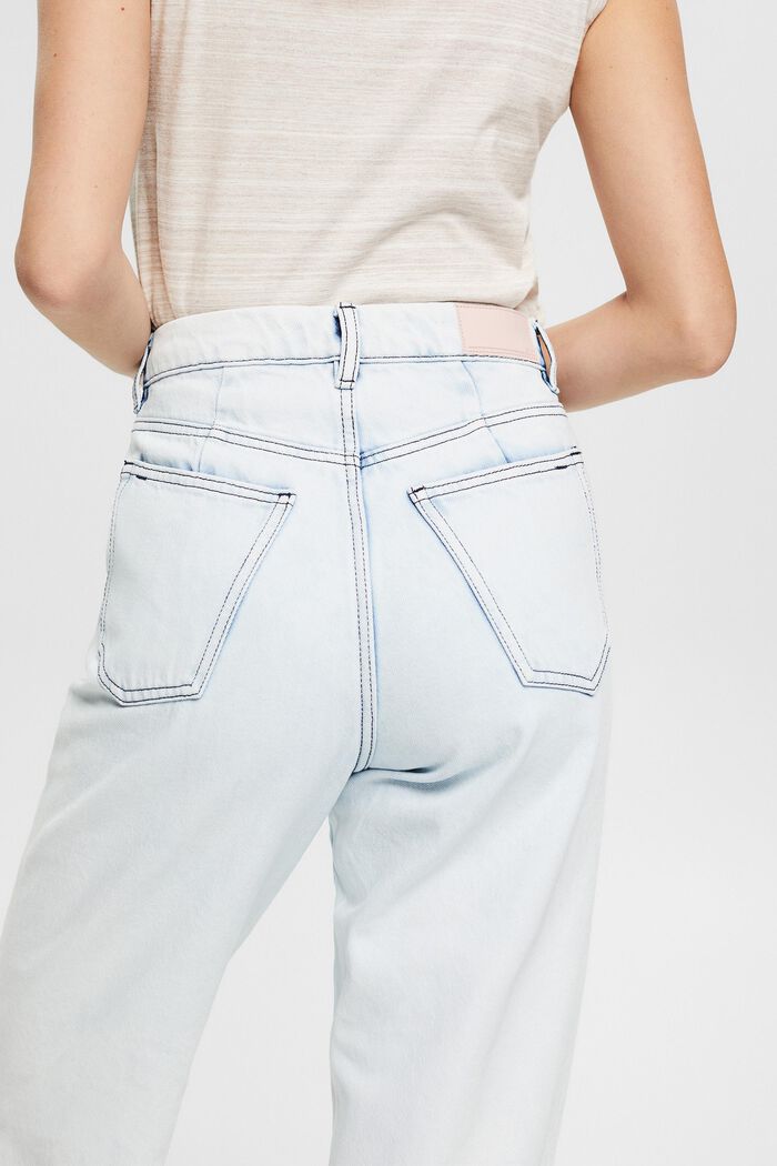 Kortare jeans med linningsveck, BLUE BLEACHED, detail image number 2