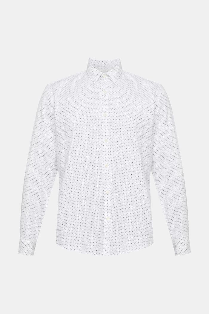 Hållbar, mönstrad bomullsskjorta, WHITE, detail image number 2