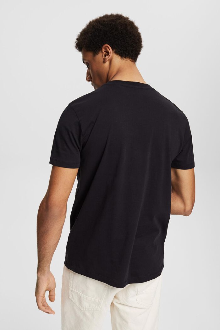 T-shirt i jersey med grafiskt 3D-logotryck, BLACK, detail image number 3